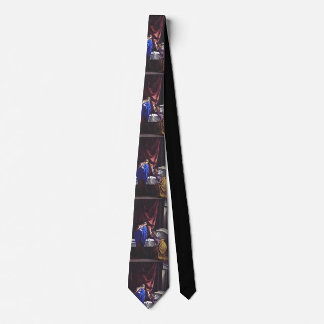 Annunciation to the Blessed Virgin Mary by Orazio  Neck Tie (Front)