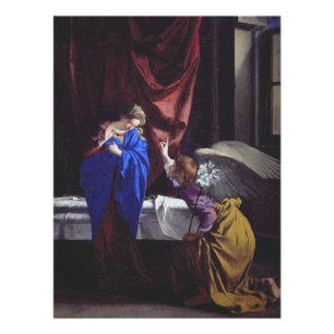 Annunciation to the Blessed Virgin Mary by Orazio Poster