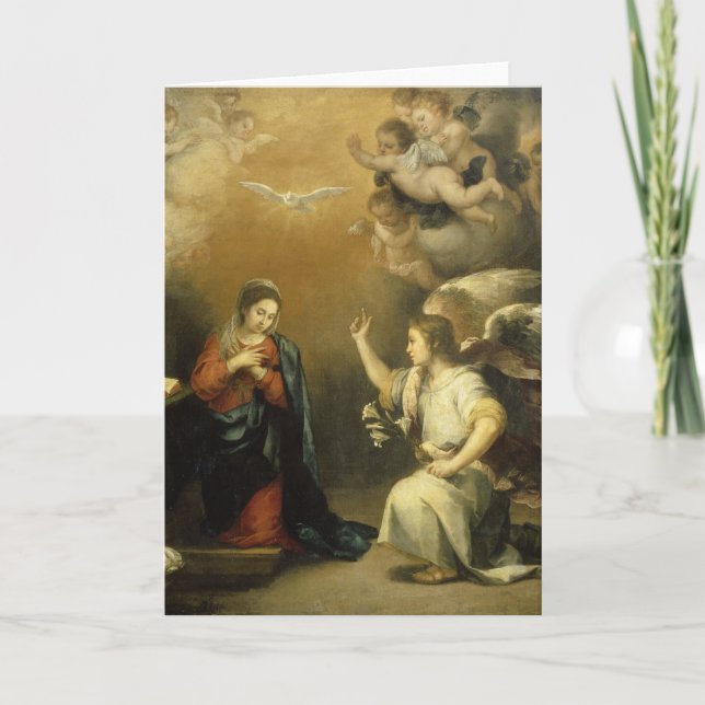 Annunctiation Mary and Archangel Gabriel Fine Art  Card (Front)