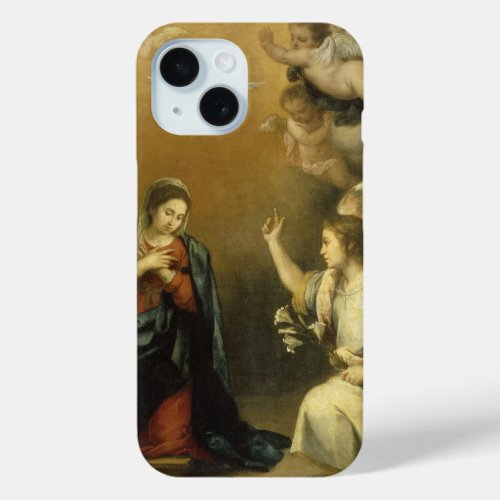 Annunctiation Mary and Archangel Gabriel Fine Art  iPhone 15 Case