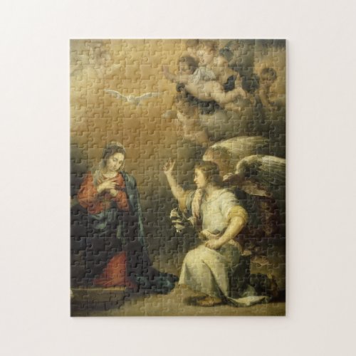 Annunctiation Mary and Archangel Gabriel Fine Art  Jigsaw Puzzle