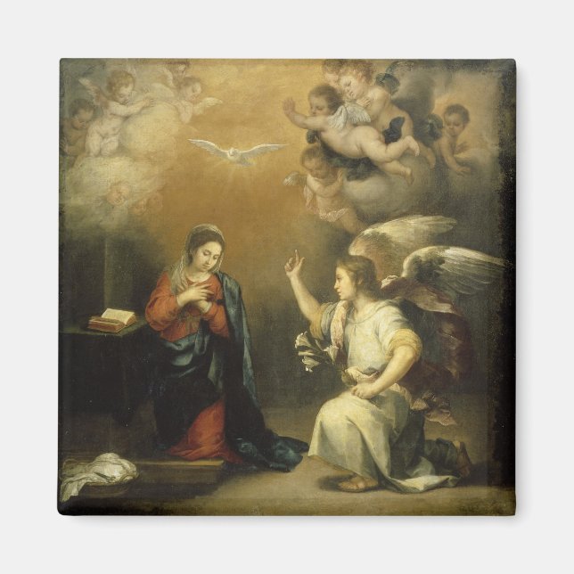 Annunctiation Mary and Archangel Gabriel Fine Art  Magnet (Front)