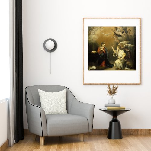 Annunctiation Mary and Archangel Gabriel Fine Art  Poster