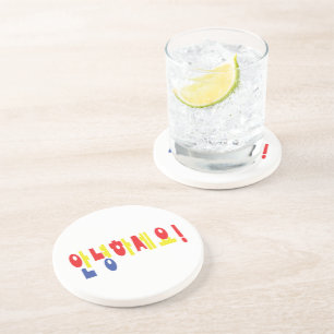 Annyeong Haseyo! Korean Hello! 안녕하세요 Hangul Script Drink Coaster