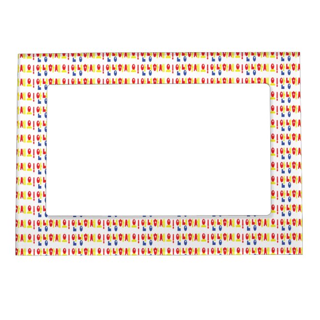 Annyeong Haseyo! Korean Hello! 안녕하세요 Hangul Script Magnetic Frame (Front)