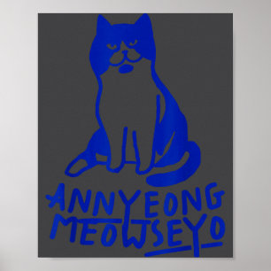 Annyeongmeowseyo K-drama Funny Cat Lovers Poster