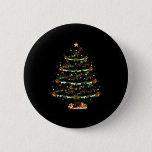Ano Christmas Tree Lights Music Lover Musical Xmas Button