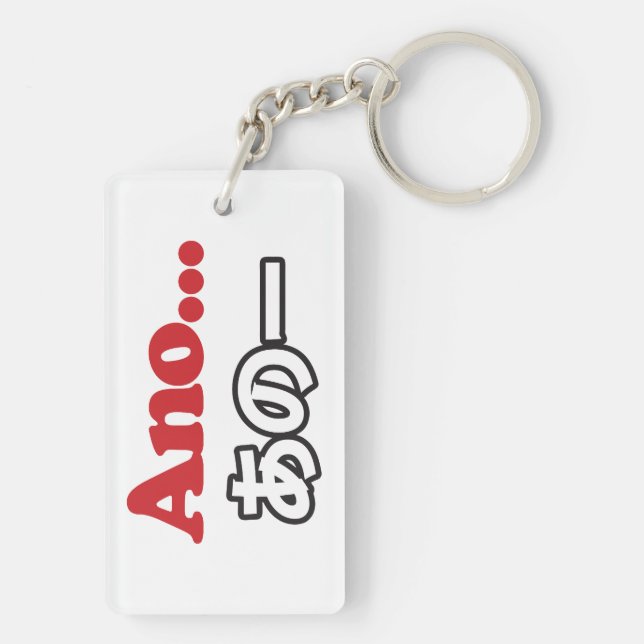 Ano... (Japanese for Umm...I Was Thinking) Keychain (Back)