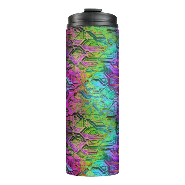 anodized rainbow titanium circuit : thermal tumbler (Front)
