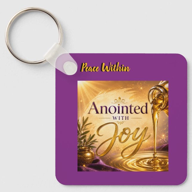 Anointed With Joy Keychain (Front)