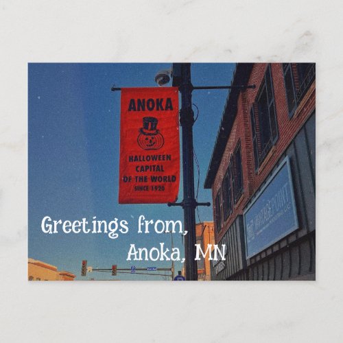 Anoka Minnesota Halloween Capitol of the World Postcard
