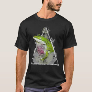 Anole Green Lizard Pet Anoles Reptile Smoke T-Shirt