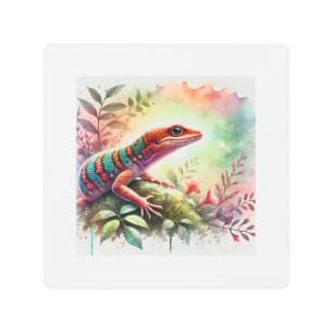 Anolis de rueda 100724AREF114 - Watercolor Metal Print