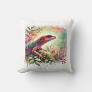 Anolis de rueda 100724AREF114 - Watercolor Throw Pillow