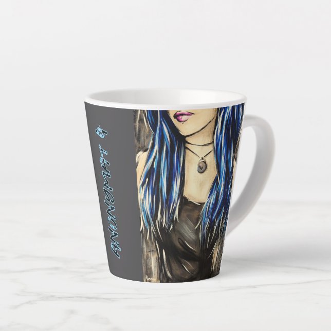 Anonymity 4 latte mug (Right Angle)