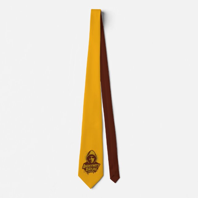 Anonymity Bruh logo - Neck Tie (Front)