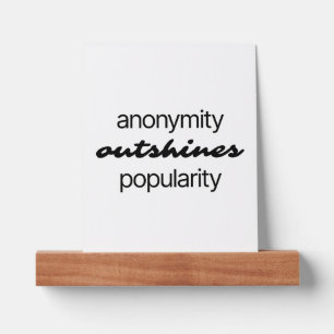 Anonymity Picture Ledge