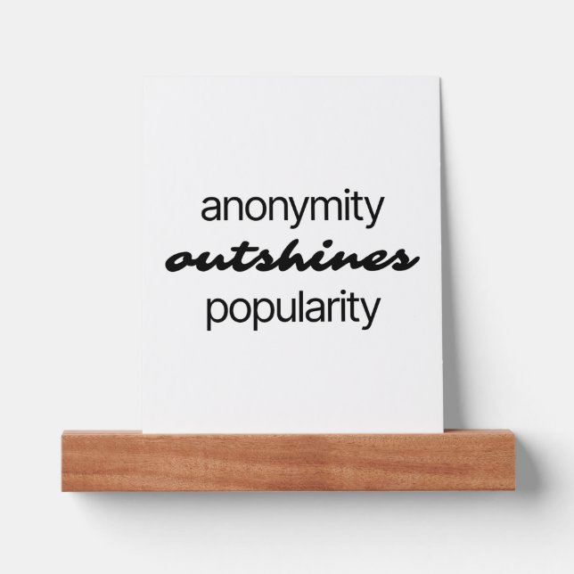 Anonymity Picture Ledge (Front)