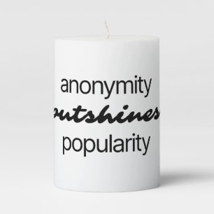 Anonymity Pillar Candle