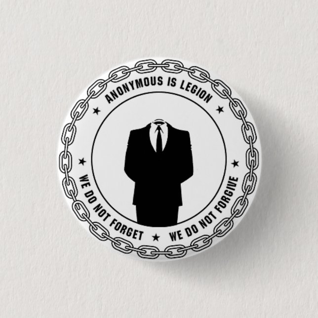 Anonymous Badge Pinback Button (Front)