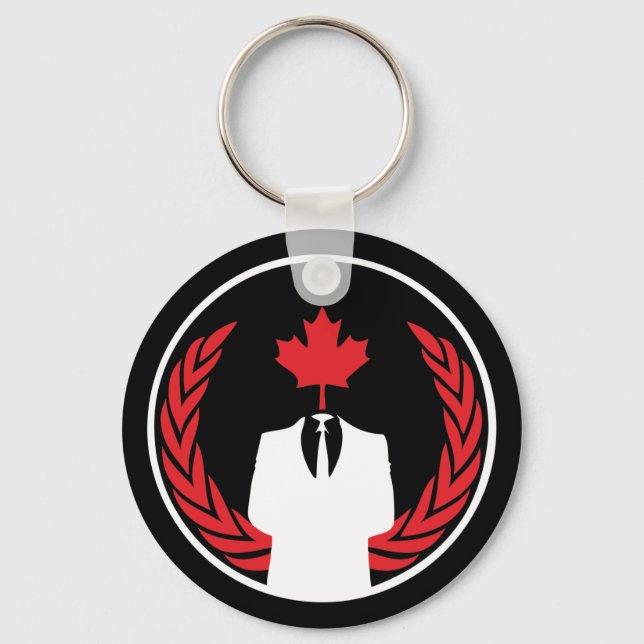 Anonymous Canada Black Keychain (Front)