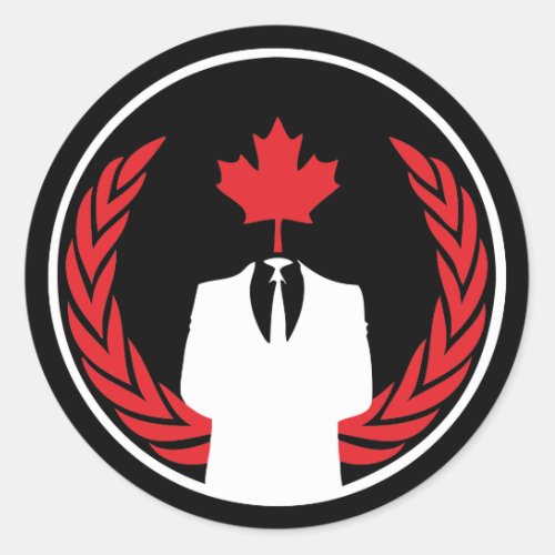 Anonymous Canada Black Sticker