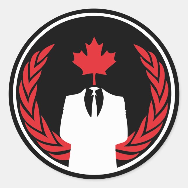 Anonymous Canada Black Sticker (Front)