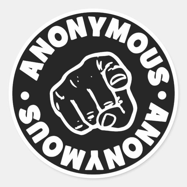 Anonymous Classic Round Sticker (Front)