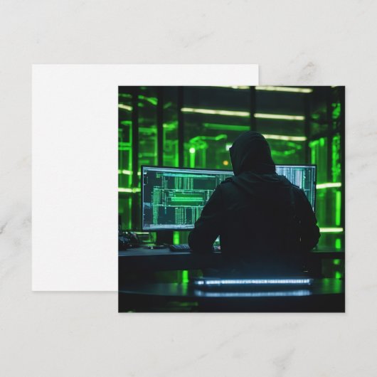 Anonymous Coding Hacker Postcard (Front/Back)
