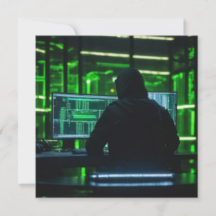 Anonymous Coding Hacker Postcard