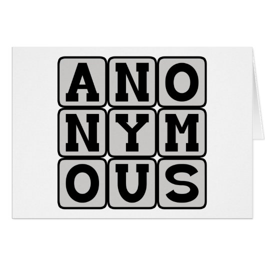Anonymous, Collective Cards (Front Horizontal)