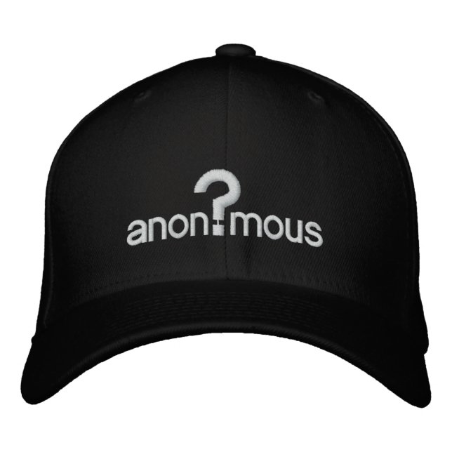 Anonymous Embroidered Baseball Hat (Front)