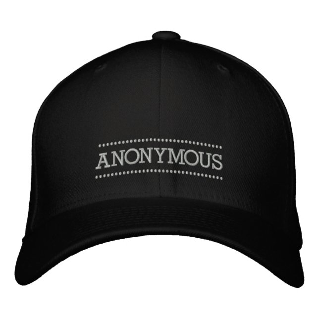 Anonymous embroidered hat (Front)