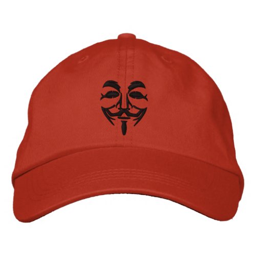 Anonymous Embroidered Mask Embroidered Baseball Cap