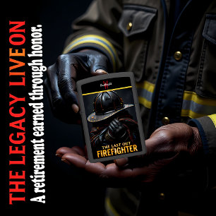 Anonymous Fireman Dark Helmet Gloved Portrait Zippo Lighter