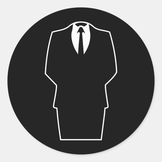 anonymous icon internet 4chan SA Classic Round Sticker (Front)
