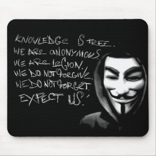 Anonymous Knowledge is Free Mousepad