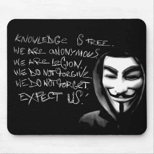 Anonymous Knowledge is Free Mousepad