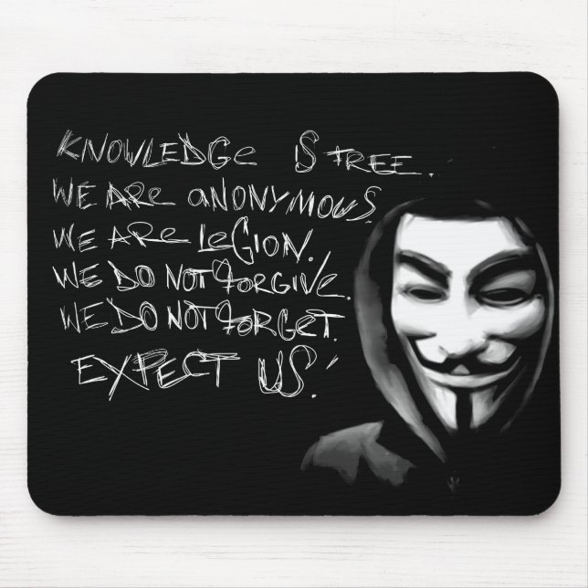 Anonymous Knowledge is Free Mousepad (Front)