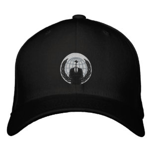 anonymous logo embroidered baseball cap