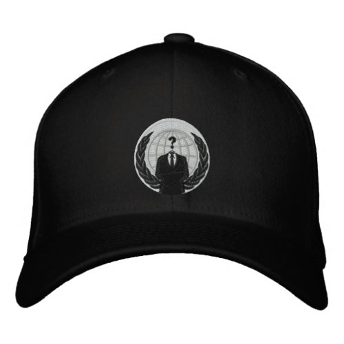 Anonymous logo embroidered baseball hat