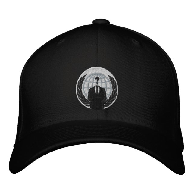 Anonymous logo embroidered baseball hat (Front)