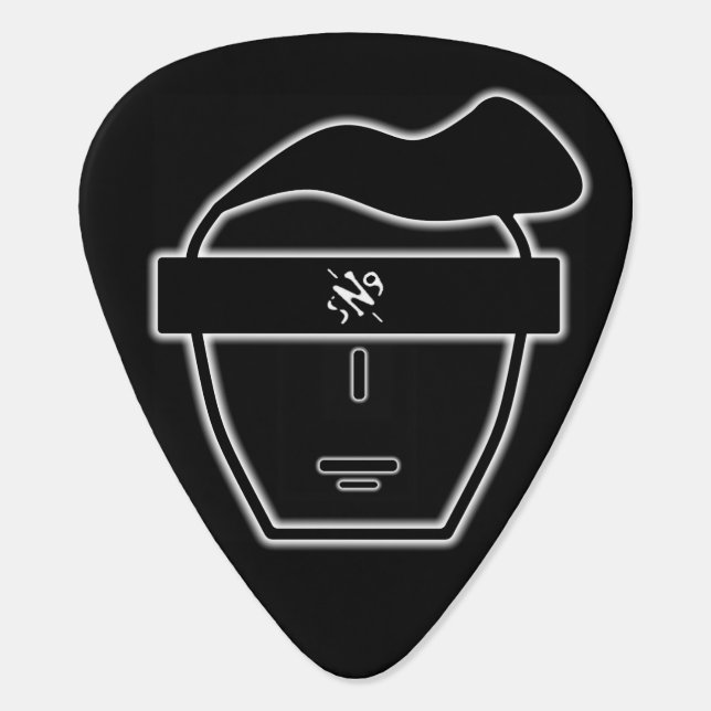 Anonymous Nobody Mysterious Cartoon Face Guitar Pick (Back)