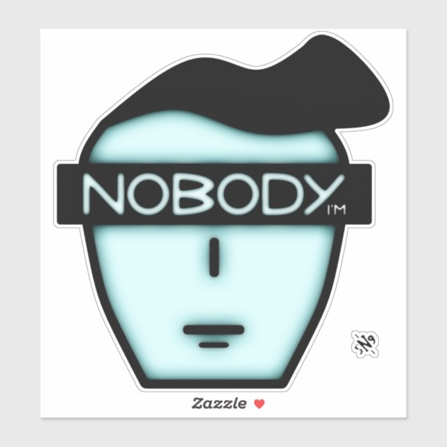 Anonymous Nobody Mysterious Cartoon Face Sticker (Sheet)