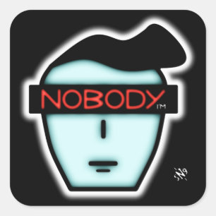 Anonymous nobody's face v1.1 square sticker