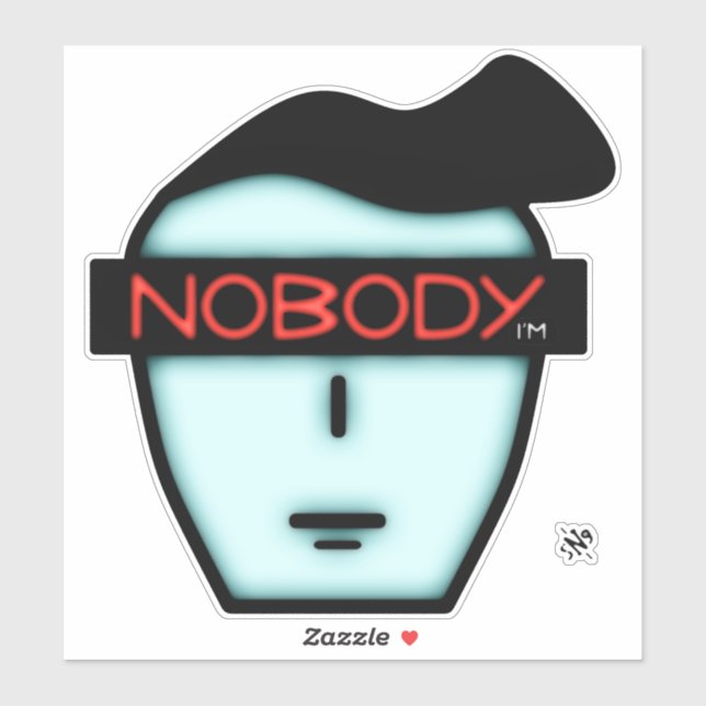 Anonymous nobody's face v1 sticker (Sheet)