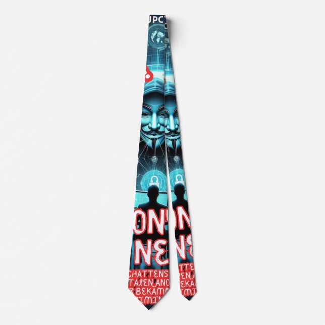 Anonymous on the Net Neck Tie (Front)