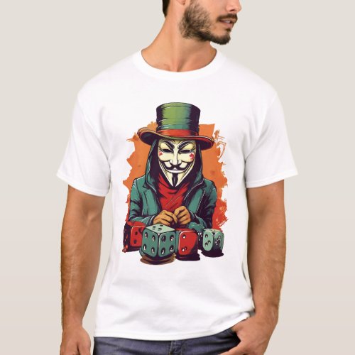Anonymous plays dice T_Shirt