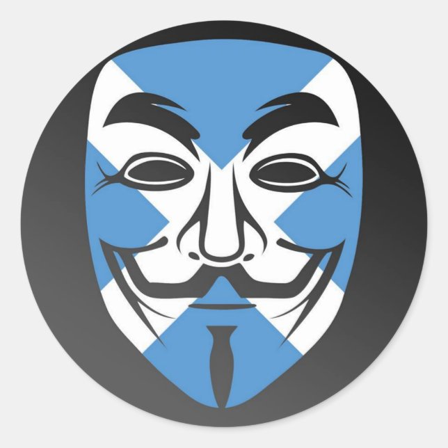 Anonymous Scotland Stickers. Classic Round Sticker (Front)