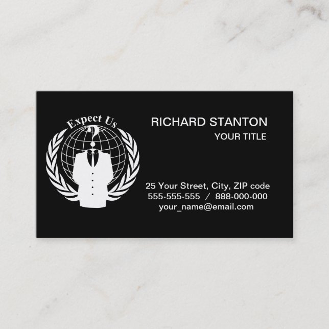 Anonymous seal business card (Front)